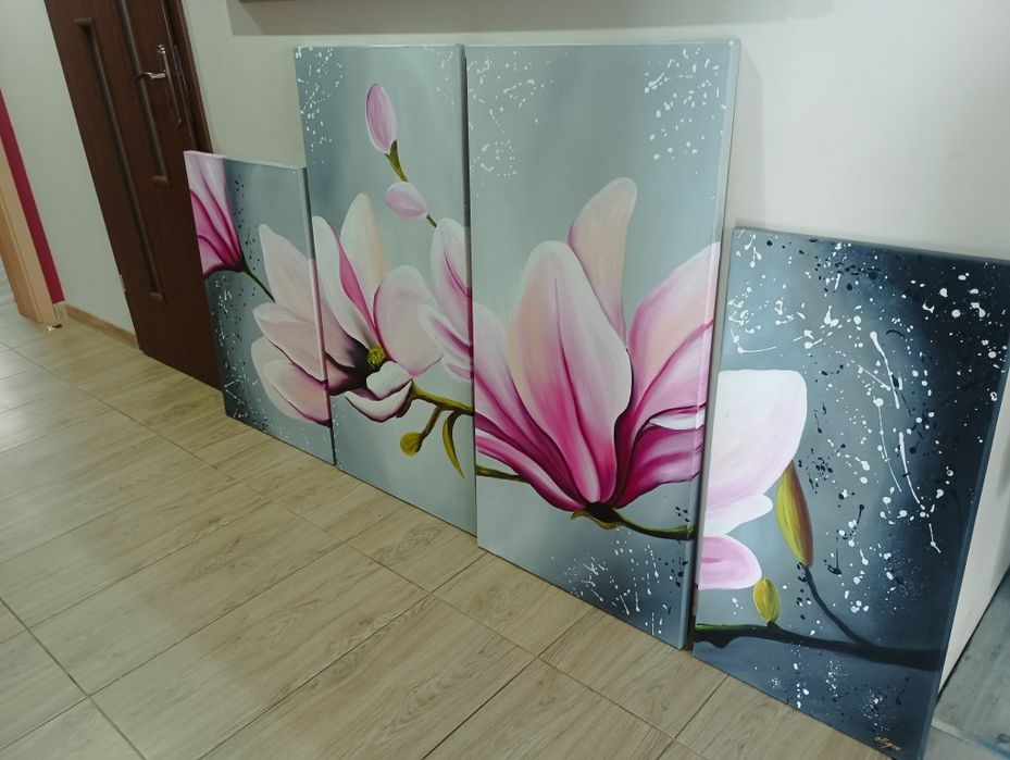 Obraz tryptyk Magnolie