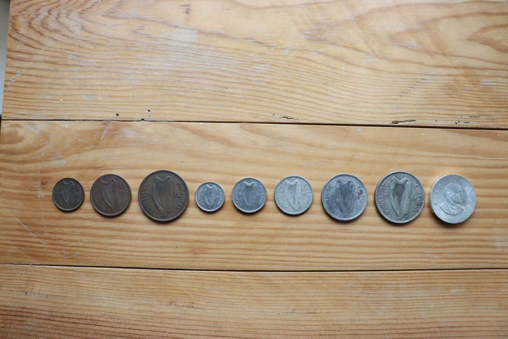 Série Completa de Moedas Irlandesas Pré-Decimais