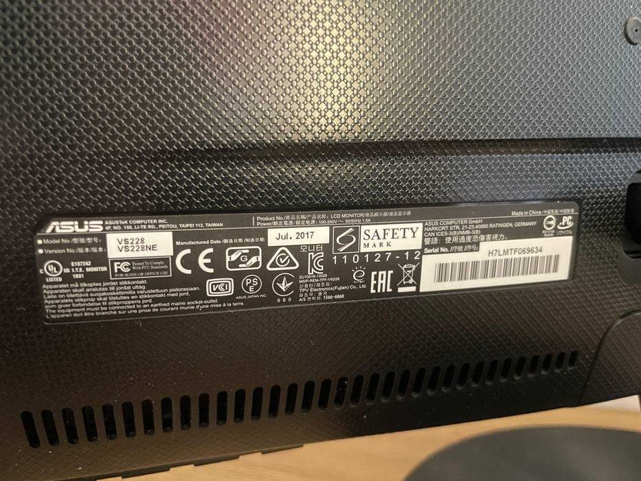 Monitor ASUS 22" Full HD | VS228NE | DVI / VGA | 1920x1080