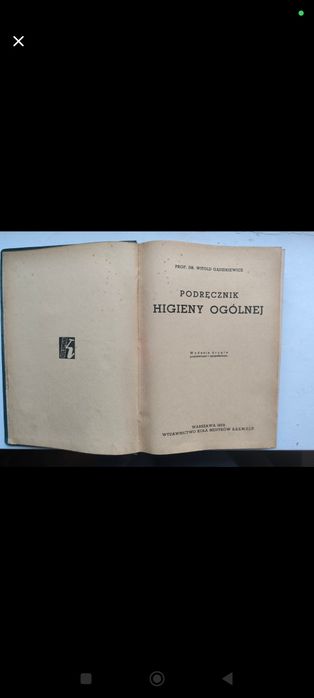 1934r. Podręcznik higieny ogólnej, Gadzikiewicz, 2 tomy
