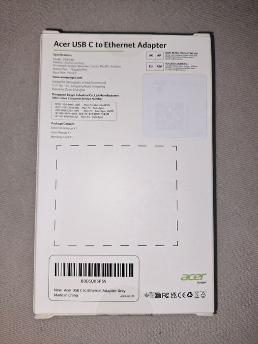 Acer Adapter USB C na ethernet