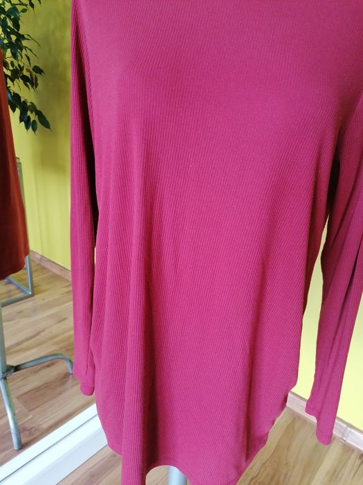 Swetr bluzka wiśniowa bordowa h&m XL