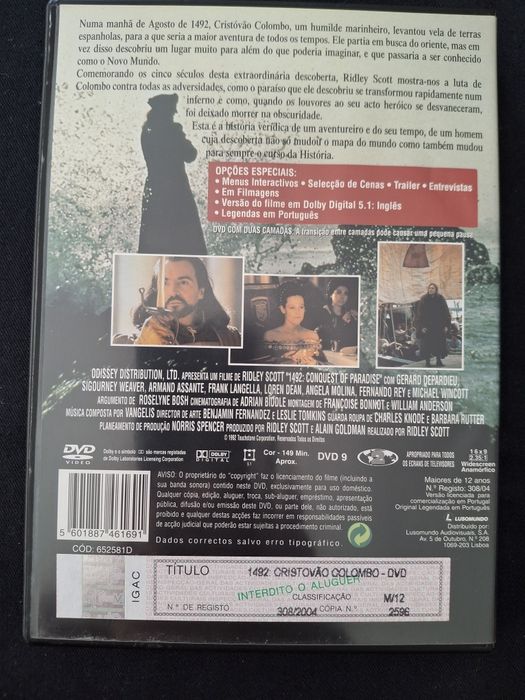 DVD 1492 Cristóvão Colombo.