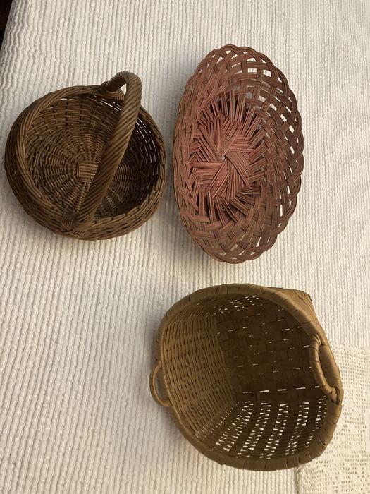 Cestas de vime artesanais cesta pao e fruta muito boa qualidade