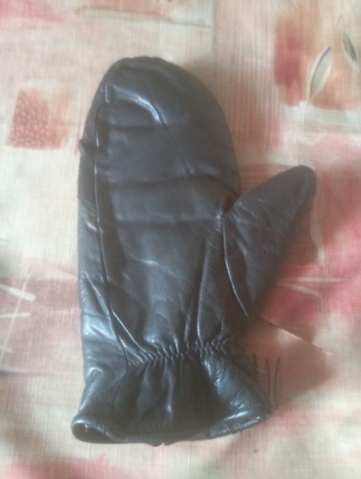 Рукавиці шкіряні на хутрі