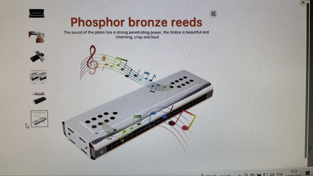 HARMÓNICA de boca - nova sem uso!