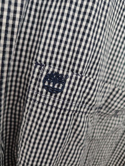 L Timberland koszula męska kratka granatowa