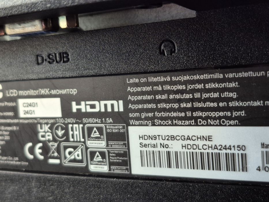 Monitor gamingowy AOC 24" C24G1 Curved