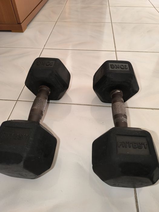 Par de Halteres Hexagonais Fittest 10kg