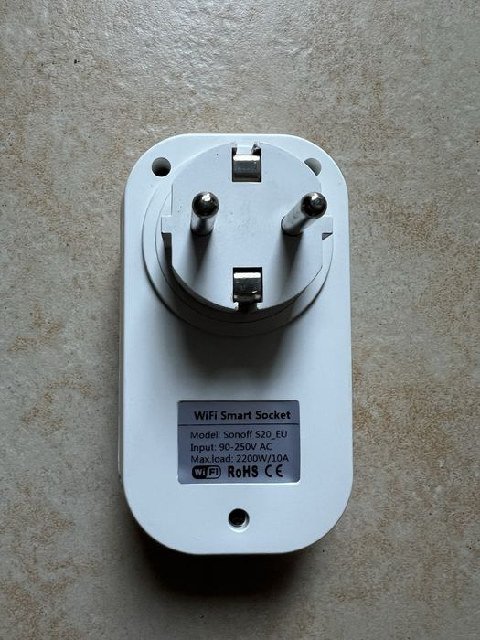 Sonoff s20_eu 2200w/10a wifi розетка