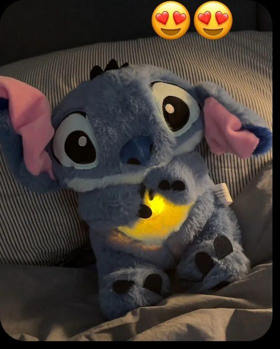 Мягкая игрушка-ночник Дышащий Стич  35 см