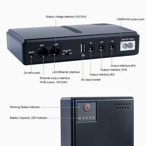 Безперебійник повербанк для роутера Wi-Fi ДБЖ ИБП, Power Bank