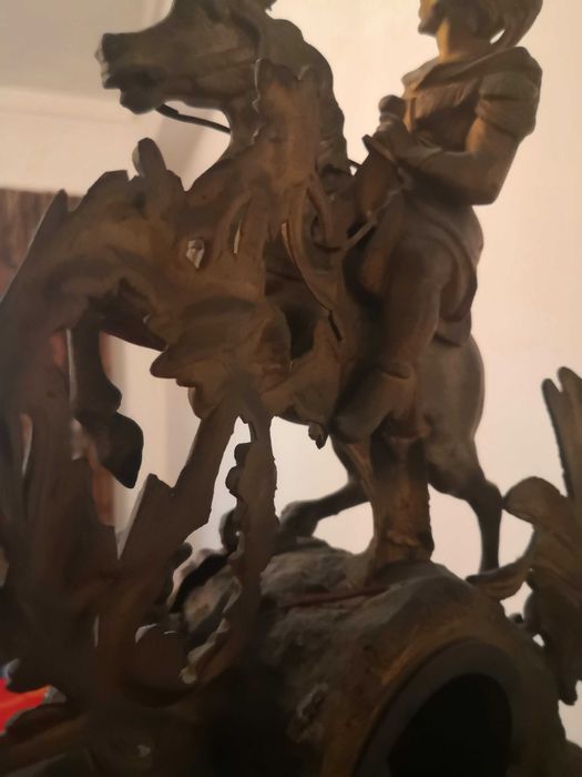 Relogio Latão Imagem Guerreiro - Antiguidade