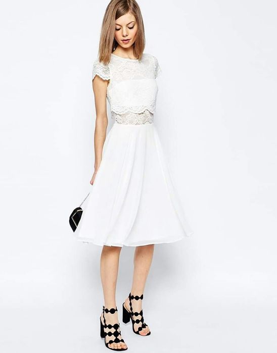 Kremowa sukienka Asos nowa r.40 L