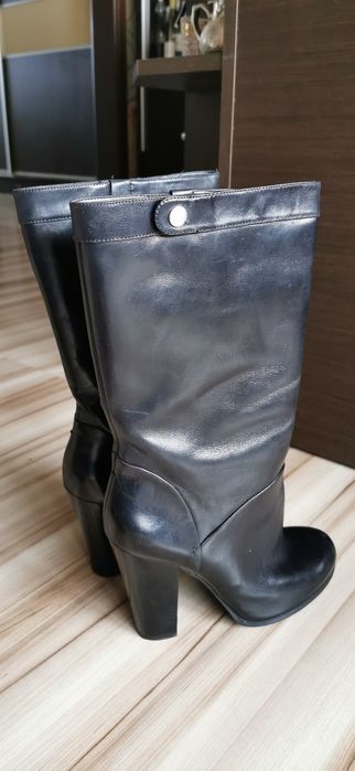 Kozaki NINE WEST skóra roz 7 ( 40)