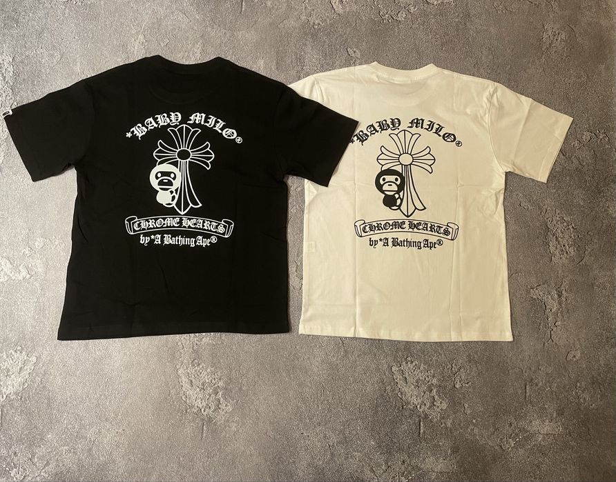 Футболки від бренду Bape x Chrome Hearts