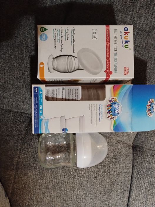 Kolektor na mleko, butelka Philips, pojemniki na mlejo
