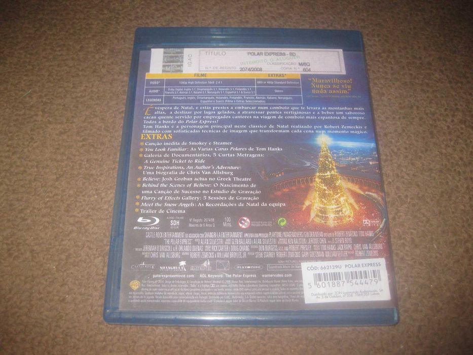 Blu-Ray "Polar Express" com Tom Hanks/Raro!