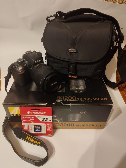Продаю фотоаппарат Nikon D3200 vr kit 18-105