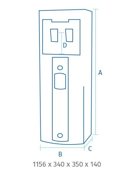 Dispensadora de água quente e fria em estado razoavel.