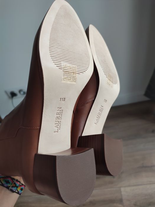 Ralph Lauren nowe karmelowe botki r.43