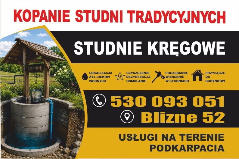 Kopanie studni - czyszczenie - pogłębianie