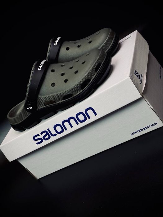 Мужские шлепанцы кроксы Salomon легкие и удобные Salomon Reelax slide Летняя мужска обувь Саламон тапки саломун лето Саламан шлепки