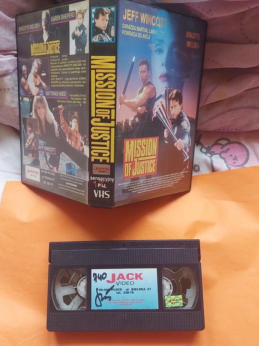 Kaseta VIDEO VHS orginalna Misja Sprawiedliwości 1992rok Antoniew