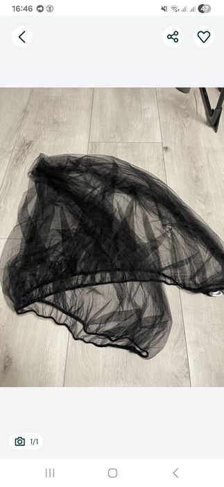 Сітка москітна на коляску чорна, нова