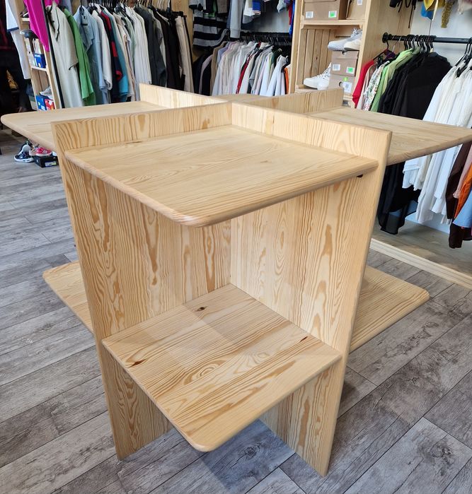 Regał sosnowy półka sklepowa drewniana