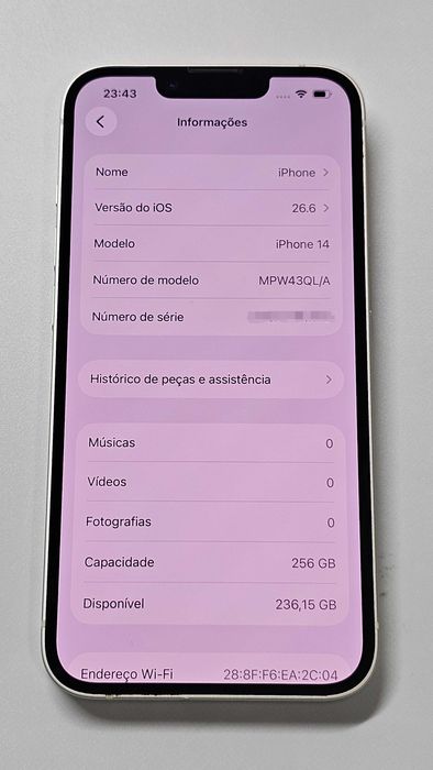 Iphone 14 256GB. 100% Bateria.  Muito bom