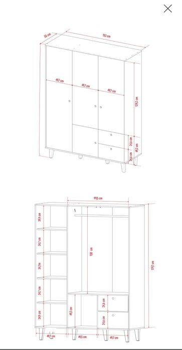 VOX CONCEPT Szafa 3- Drzwiowa
