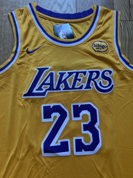 Nowy żółty Jersey Lebron James 23 NBA Lakers