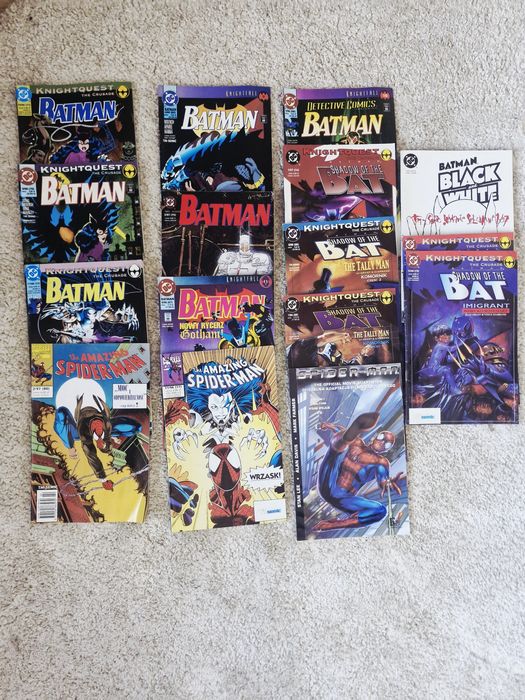 Komiksy Batman Spider-Man lata 90. 16szt