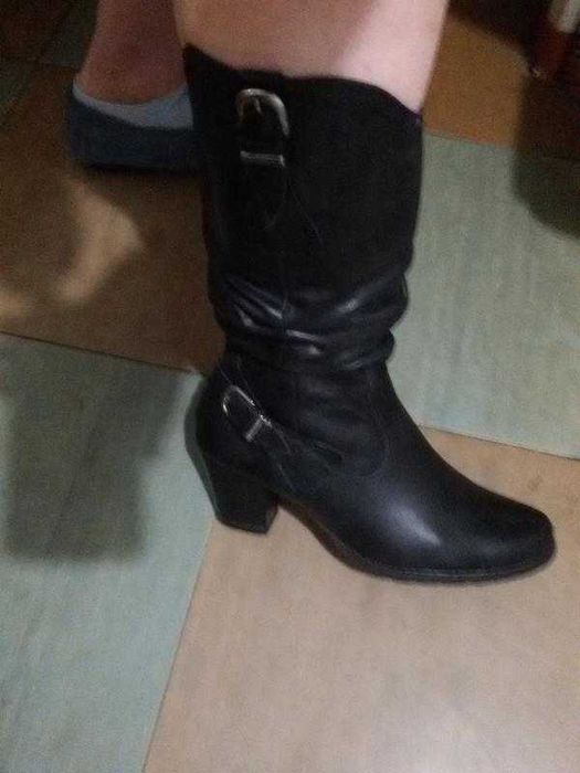 Сапоги кожаные демисезонные (на стопу 24-24,5 см) германия