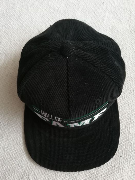 Czapka z daszkiem full cap sztruks skóra 56cm