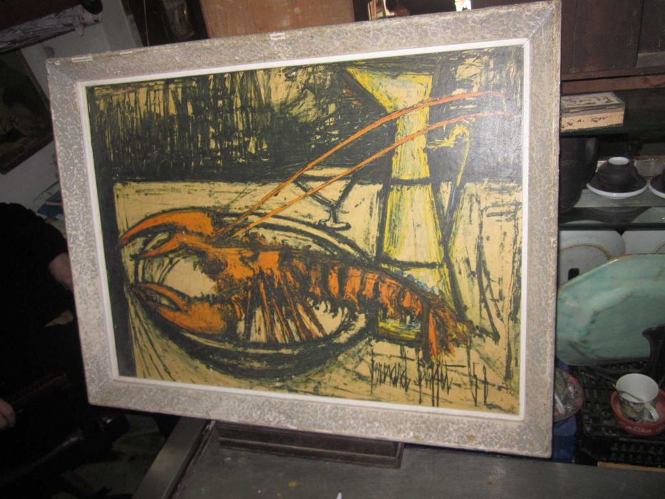 “Still Life: The Lobster” Wooden Print Bernard Buffet