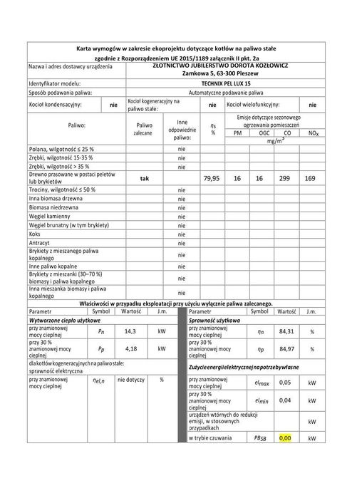 KOCIOŁ z podajnikiem na PELLET 15 kW. Piece klasy 5 Ecodesign Pelet