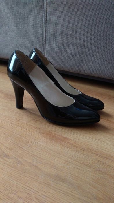 Buty szpilki czarne lakierki