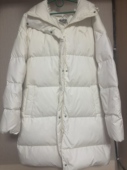 Пуховик puma style hooded down jacket women білий m