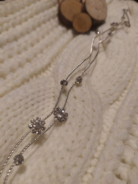 Opaska ozdoba doi włosów na studniówkę wesele srebro