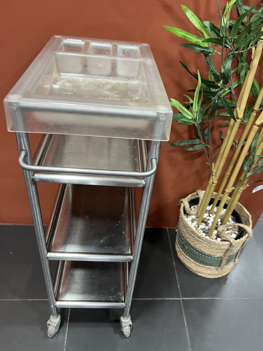 Carrinho Auxiliar IKEA Aço Inoxidável com Rodas