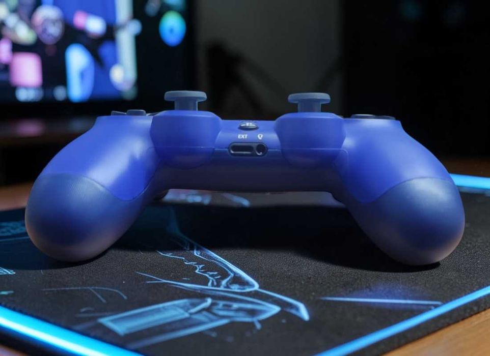 Бездротовий джойстик для PS4 Темно Синій, Bluetooth джойстик Темно-синий джойстик для приставки ПС4 беспроводной геймпад ПС4
