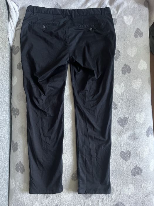 Spodnie męskie eleganckie czarne reserved 34