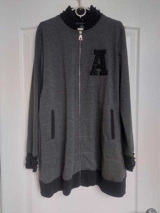 Бомбер кардиган кофта на змійці подовжена прогулянкова amnezia