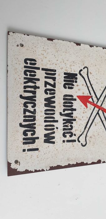 Starocie z Gdyni - Tabliczka ostrzegawcza z PCV