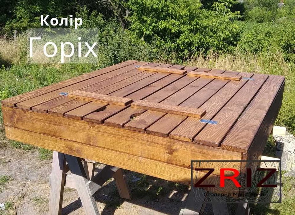 Детская песочница с крышкой! 120х120,  150х150