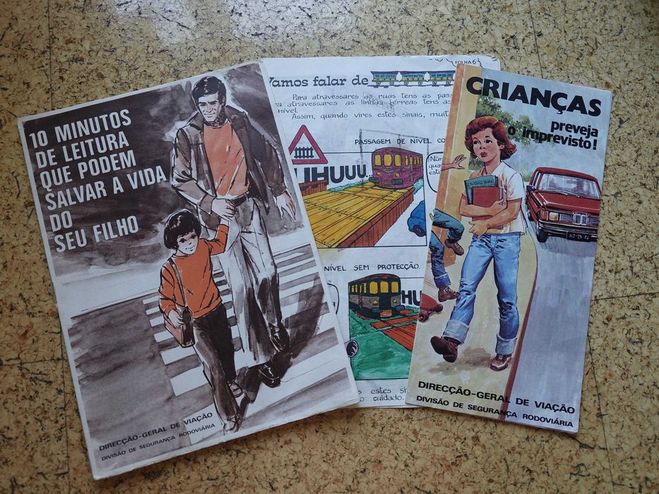 Folhetos antigos da Divisão de Segurança Rodoviária (1980)