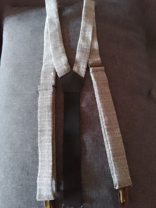 Підтяжки до 2 метрів унісекс . Текстиль + еластан сірого кольору