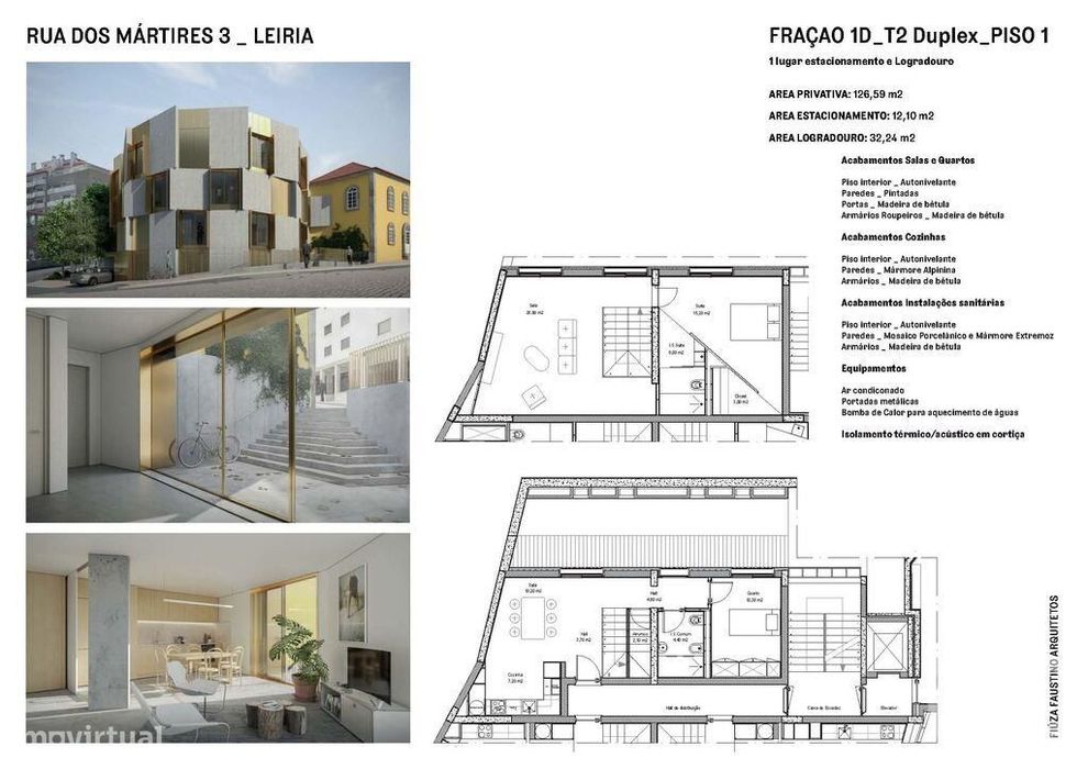 Apartamento T2 em Leiria, Pousos, Barreira e Cortes de 138,00 m2
